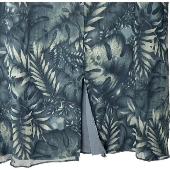 Valerie Stevens 100% Silk Tropical Print 90s Y2K Sleeveless Midi Dress (14) - Picture 8 of 13